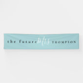 The Future Mrs. Name Black White Script Purist Blu Spandoek (Horizontaal)