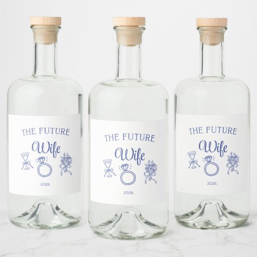 The Future Wife Food and Beverage Label Set Likeurfles Etiket (Flessen)