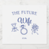 The Future Wife Food and Beverage Label Set Likeurfles Etiket (Enkel label)