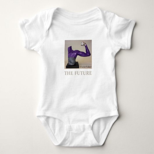 THE FUTURE-Woman's donkergrijze V-hals T-shirt (Voorkant)