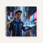 The Futuristic Wanderer Notebook Notitieboek (Voorkant)