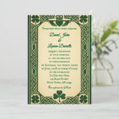 The Gaelic Seal Photo Wedding Invitation Kaart (Staand voorkant)