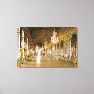 The Galerie des Glaces (Hall of Mirrors) 1678 (pho Canvas Afdruk