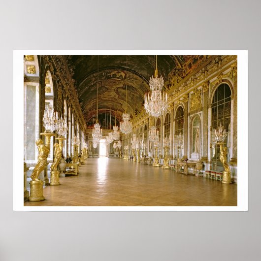 The Galerie des Glaces (Hall of Mirrors) 1678 (pho Poster (Voorkant)