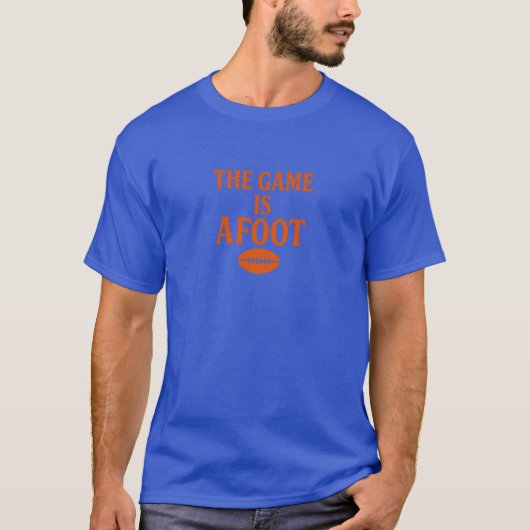 The Game is Afoot Blue and Orange T-shirt (Voorkant)