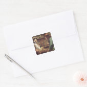 The Game of Drafts, 1844 Vierkante Sticker (Envelop)