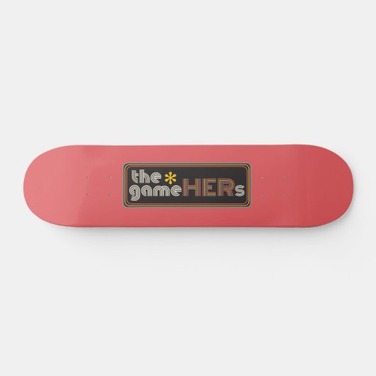 The*gameHERs Horizontal Logo Persoonlijk Skateboard (Horizontaal)