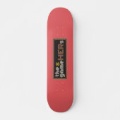 The*gameHERs Horizontal Logo Persoonlijk Skateboard (Voorkant)