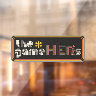 The*gameHERs Horizontal Logo Raamsticker