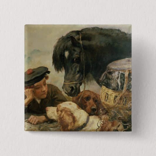 The Gamekeeper's Companion Vierkante Button 5,1 Cm (Voorkant)