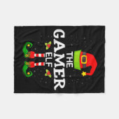 The Gamer Elf Christmas Family Matching Pajama Fleece Deken (Voorkant (Horizontaal))