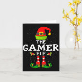 The Gamer Elf Christmas Family Matching Pajama Kaart (Gele Bloem)