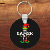 The Gamer Elf Christmas Family Matching Pajama Sleutelhanger (Voorkant)