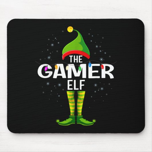 The Gamer Elf Christmas Group Family Pajama Muismat (Voorkant)