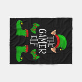 The Gamer Elf Christmas Matching Fleece Deken (Voorkant (Horizontaal))