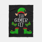The Gamer Elf Christmas Matching  Fleece Deken (Voorkant)