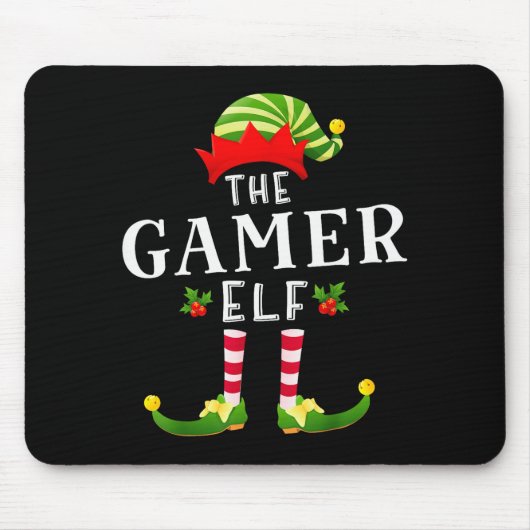 The Gamer Elf Christmas Matching Pajama  Muismat (Voorkant)