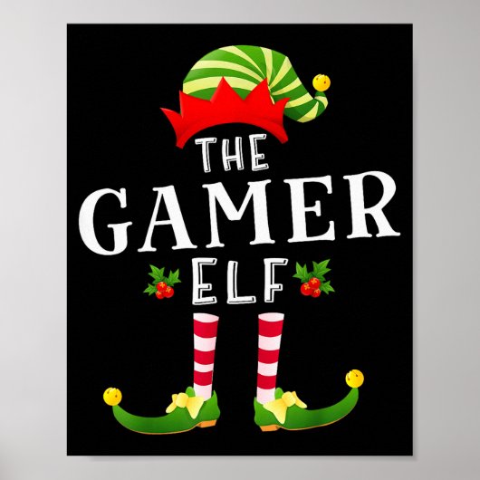 The Gamer Elf Christmas Matching Pajama Poster (Voorkant)