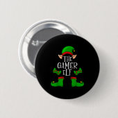 The Gamer Elf Christmas Matching  Ronde Button 5,7 Cm (Voorkant /achterkant)