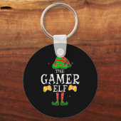 The Gamer Elf Group Matching Family Christmas Holi Sleutelhanger (Voorkant)