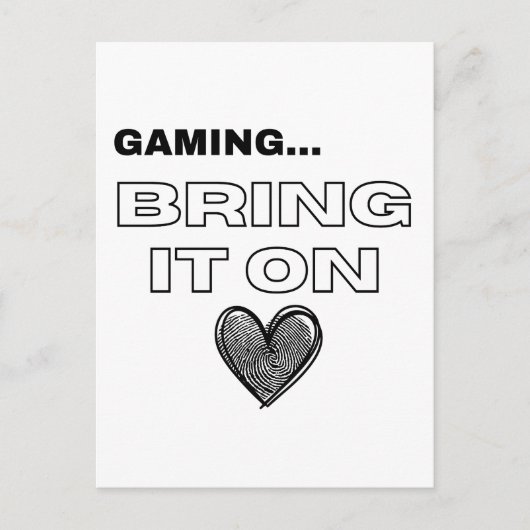 The Gamer Postcard Briefkaart (Voorkant)