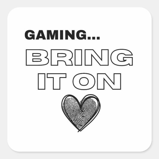 The Gamer Postcard Vierkante Sticker (Voorkant)