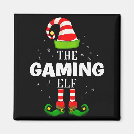The Gaming Elf Christmas Pjs Matching Pajama  Magneet (Voorkant)