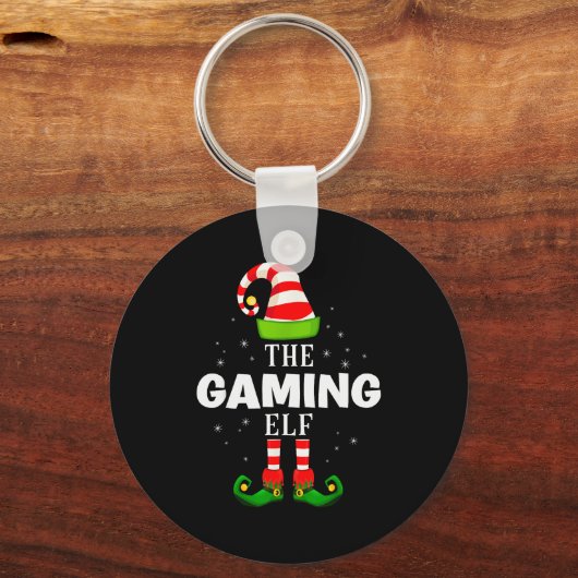 The Gaming Elf Christmas Pjs Matching Pajama  Sleutelhanger (Voorkant)