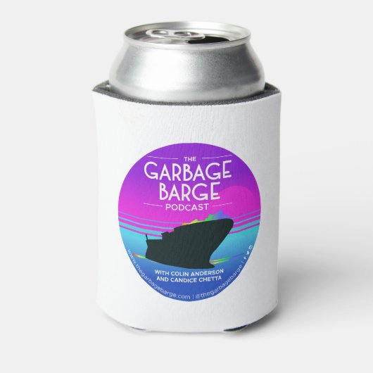 The Garbage Barge Podcast Logo Beer/Can Coozy! Blikjeskoeler (Blikje Achterkant)