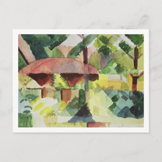 The Garden, 1914 (m/c op papier) Briefkaart (Voorkant)