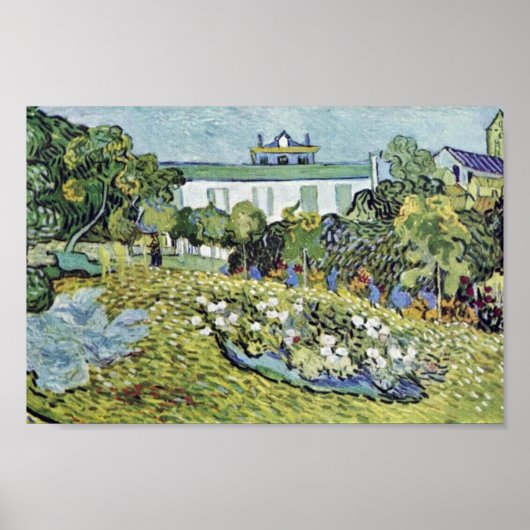 The Garden Daubigny by Vincent Van Gogh Poster (Voorkant)