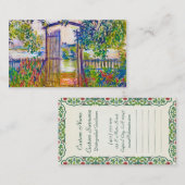 The Garden Gate at at at Vetheuil Claude Monet Visitekaartje (Voorkant / Achterkant)