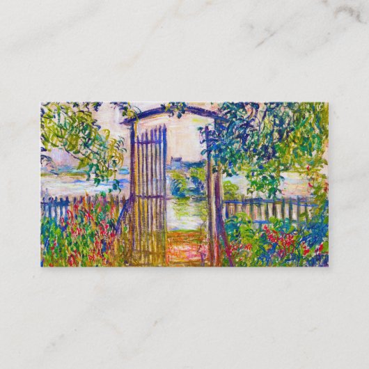The Garden Gate at at at Vetheuil Claude Monet Visitekaartje (Voorkant)