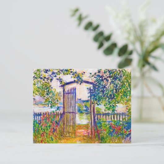 The Garden Gate at at the Vetheuil Claude Monet Briefkaart (Staand voorkant)