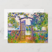 The Garden Gate at at the Vetheuil Claude Monet Briefkaart (Voorkant / Achterkant)