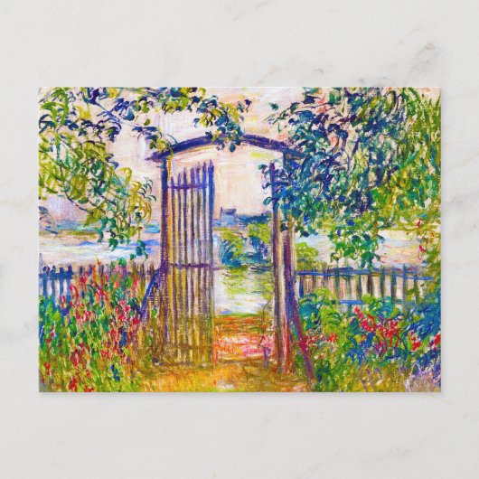 The Garden Gate at at the Vetheuil Claude Monet Briefkaart (Voorkant)