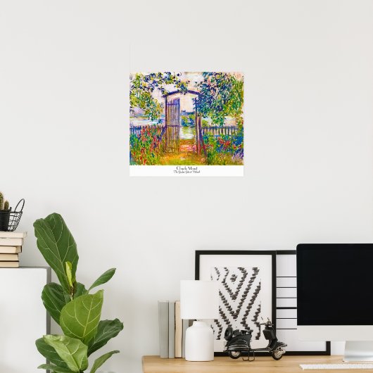 The Garden Gate at at the Vetheuil Claude Monet Poster (Thuiskantoor)