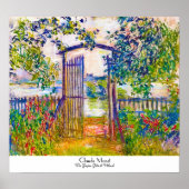 The Garden Gate at at the Vetheuil Claude Monet Poster (Voorkant)
