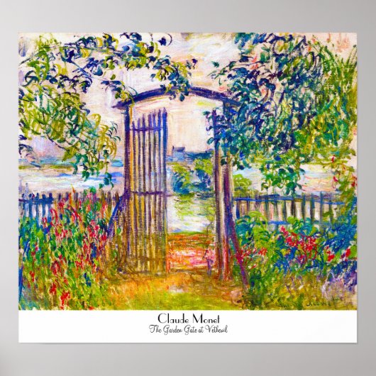 The Garden Gate at at the Vetheuil Claude Monet Poster (Voorkant)