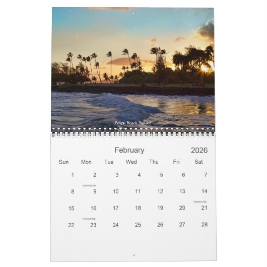 The Garden Island, Kauai Kalender (Feb 2026)