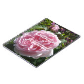 The Garden Journal Pink Rose Floral Flowers Notiti Notitieboek (Linkerzijde)