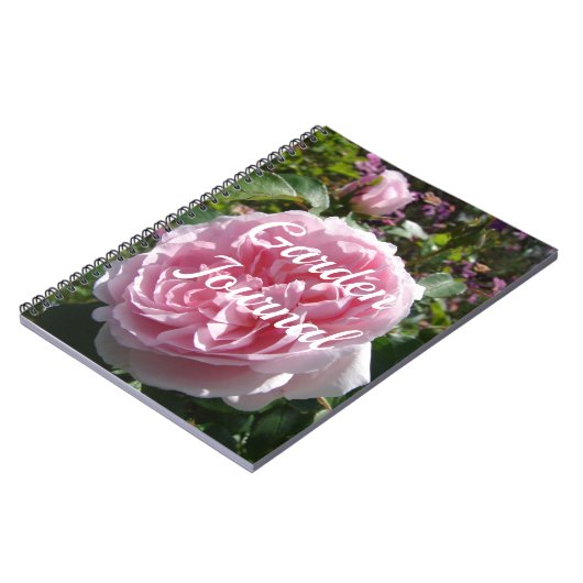 The Garden Journal Pink Rose Floral Flowers Notiti Notitieboek (Linkerzijde)