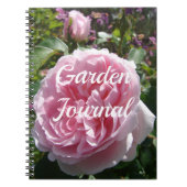 The Garden Journal Pink Rose Floral Flowers Notiti Notitieboek (Voorkant)