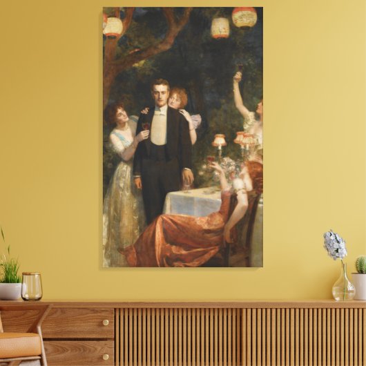 The Garden of Armida (by John Collier) Canvas Afdruk (Insitu (Woonkamer))
