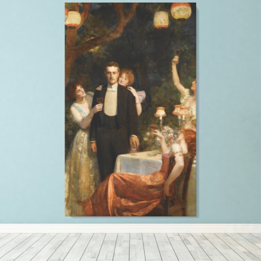 The Garden of Armida (by John Collier) Canvas Afdruk (Insitu (Houten vloer))