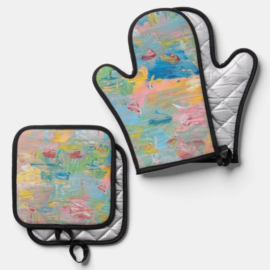 The Garden of Delight clock  Ovenwant & Pannenlap Set (Voorkant / Achterkant)