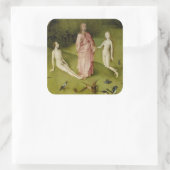 The Garden of Earthly Delights Fifteenth Century Vierkante Sticker (Tas)