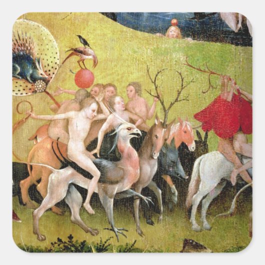 The Garden of Earthly Delights Vierkante Sticker (Voorkant)
