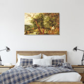 The Garden of Eden; op de achtergrond The Temptati Canvas Afdruk (Insitu (Slaapkamer))