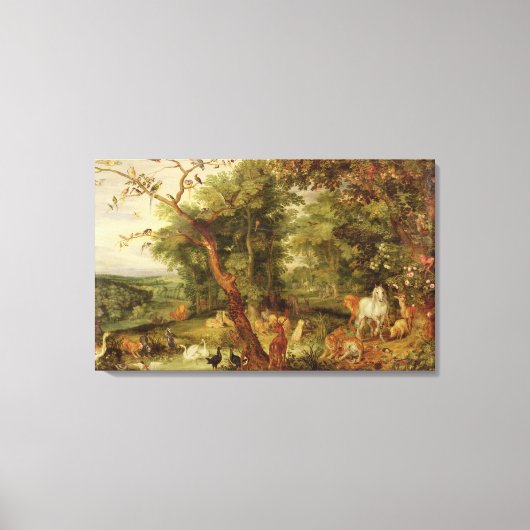 The Garden of Eden; op de achtergrond The Temptati Canvas Afdruk (Voorkant)